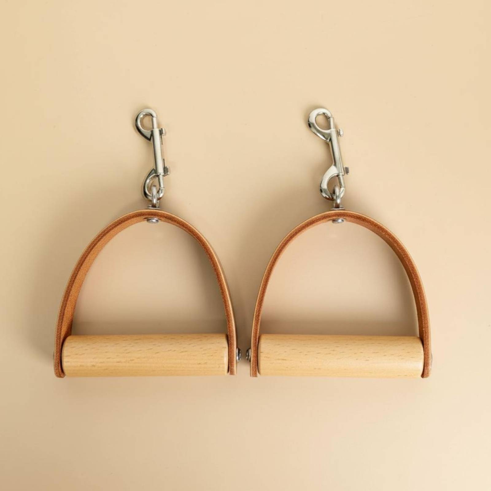 2 Pieces Leather Wood Handles  - đánh giá và giá Pilates & Yoga Vida